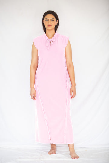 Robe Maxi en Coton - Col foulard et sans manche