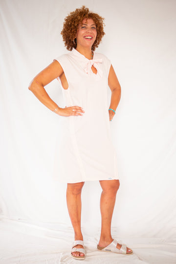Robe Mini en Coton - Col foulard et sans manche