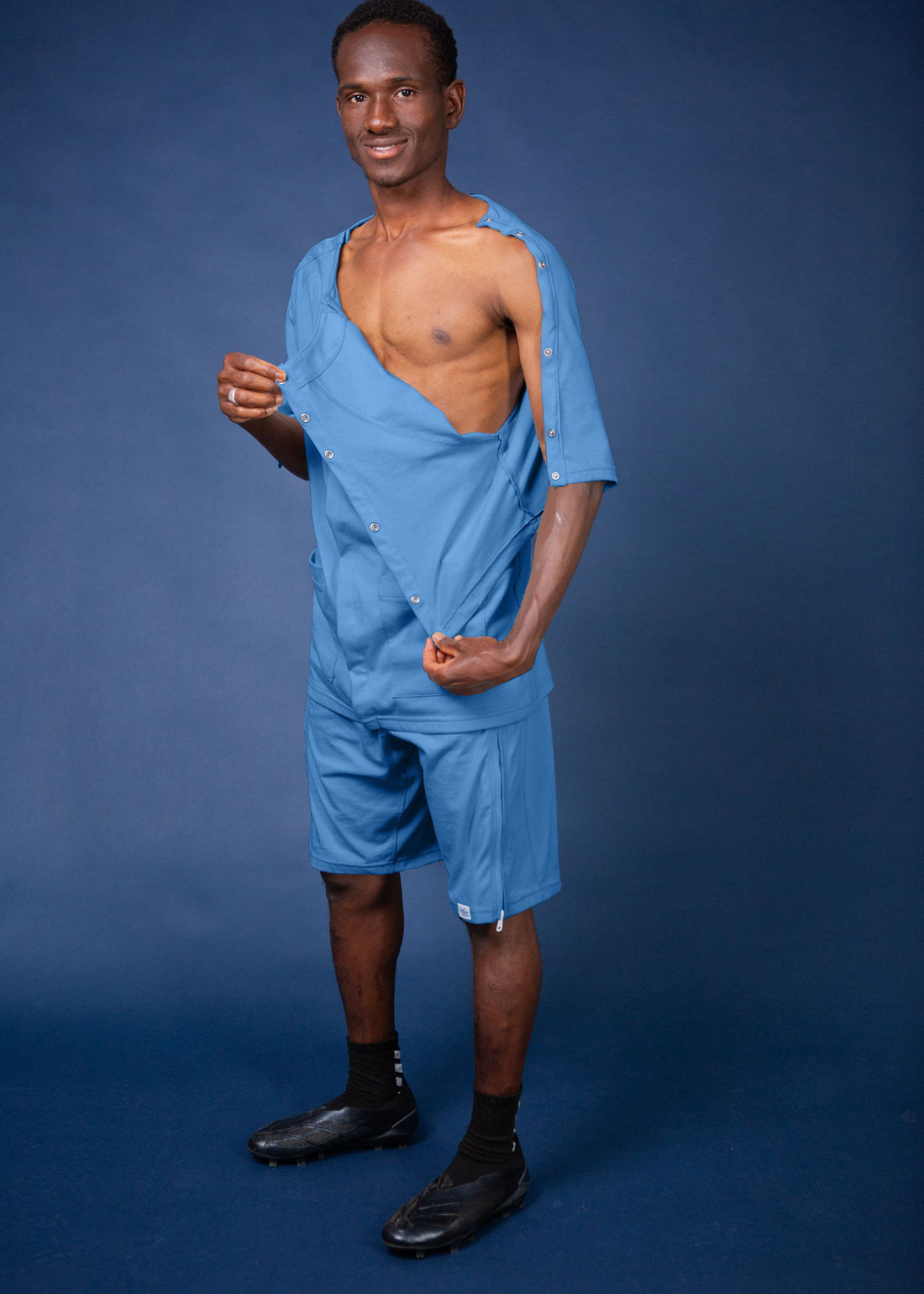 Night essential set - Knit - Bermuda shorts & Short-sleeved vest.