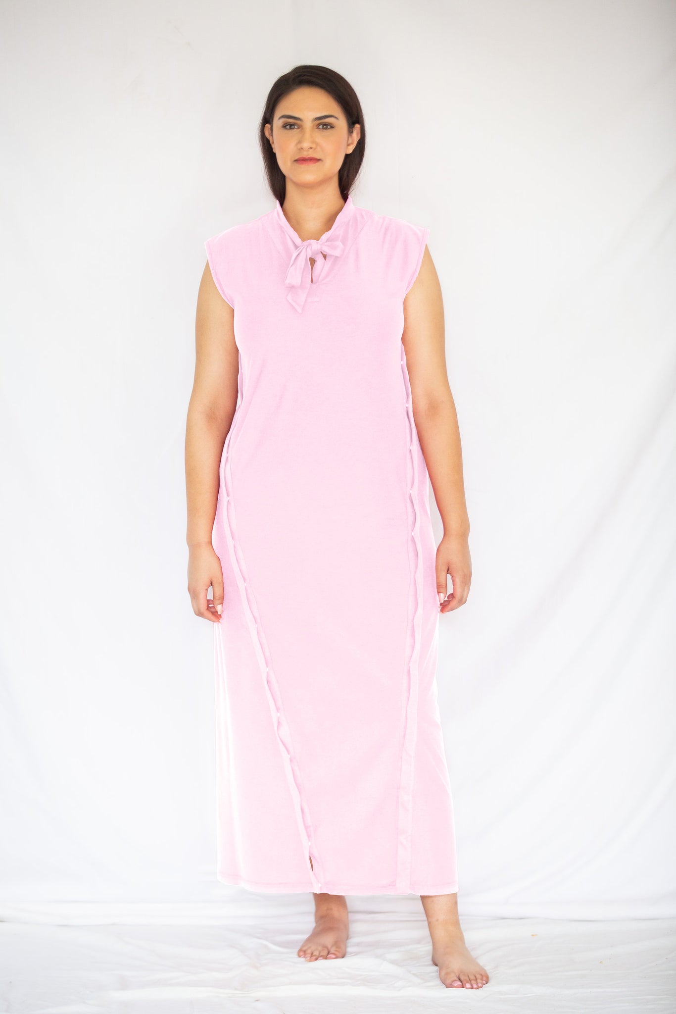 Robe Maxi en Coton - Col foulard et sans manche